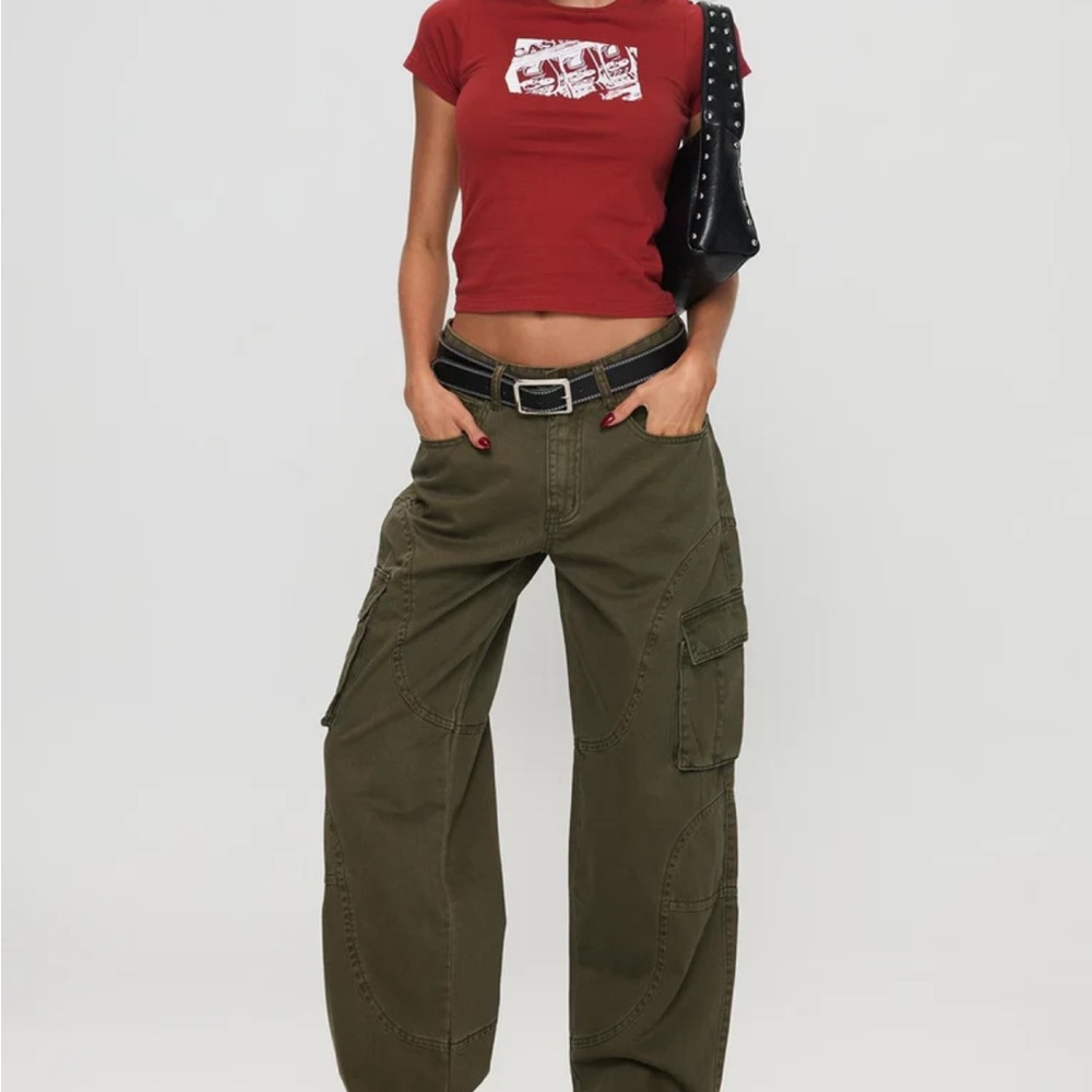 Olive Green Princess Polly Cargo Pants Size 6